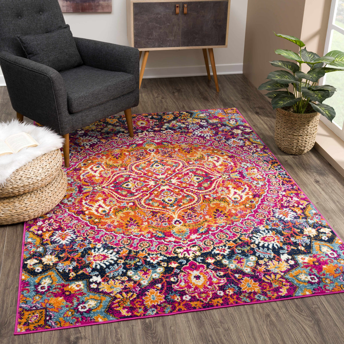 Burnt Orange Ojus Area Rug, photo 6 of 21