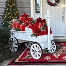 54 Inch Wood and Iron White Display Rolling Cart by Decor Steals