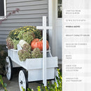 54 Inch Wood and Iron White Display Rolling Cart by Decor Steals