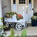 54 Inch Wood and Iron White Display Rolling Cart by Decor Steals