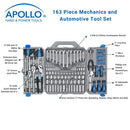 163 Piece Mechanics Tool Kit -- DT0002 by Apollo Tools