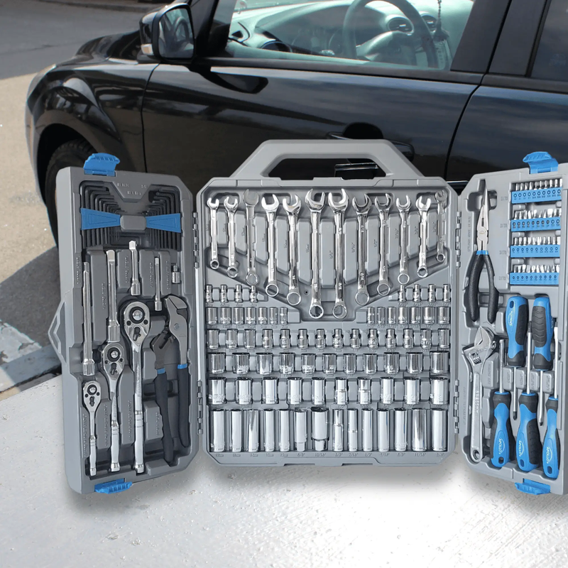 163 Piece Mechanics Tool Kit -- DT0002, installed in a room