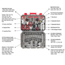 95 Piece Mechanics Tool Set in Metric and SAE for Small Engine, Mechanical and General Repairs – DT1242 by Apollo Tools