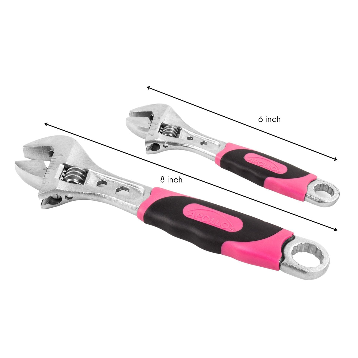 2 Adjustable Wrenches - Pink - DT5007P, photo 9 of 11