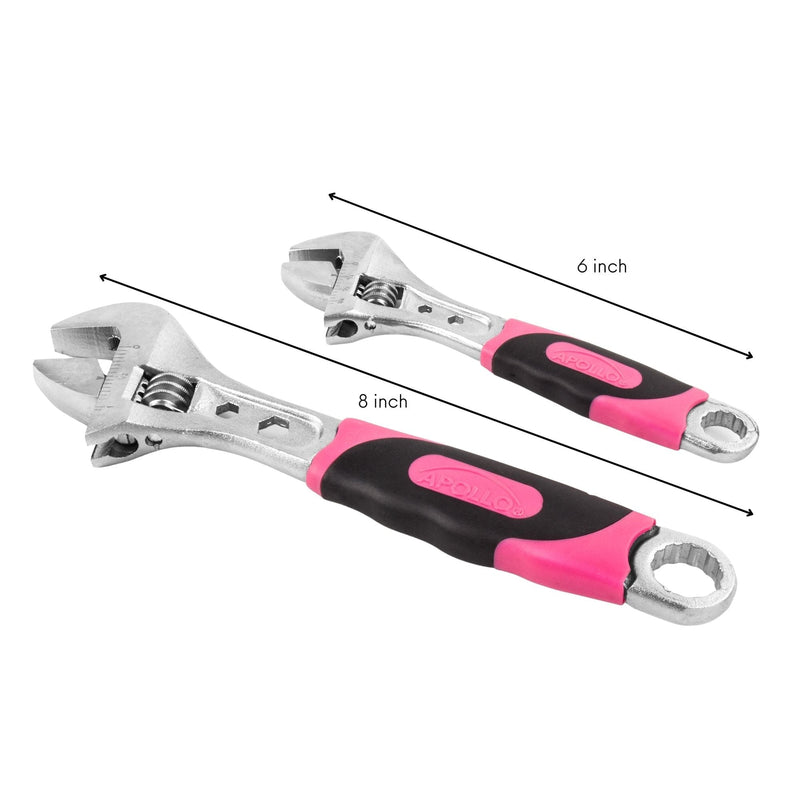 2 Adjustable Wrenches - Pink - DT5007P, photo 9 of 11