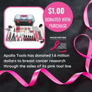 Pink 170 Piece Household Tool Kit with New and Improved Tool Box - DT7103P