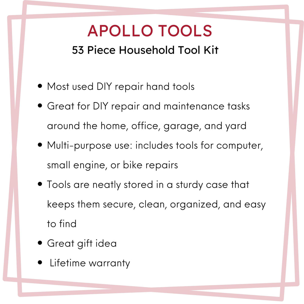 53 Piece Household Tool Kit - DT9408, photo 6 of 17