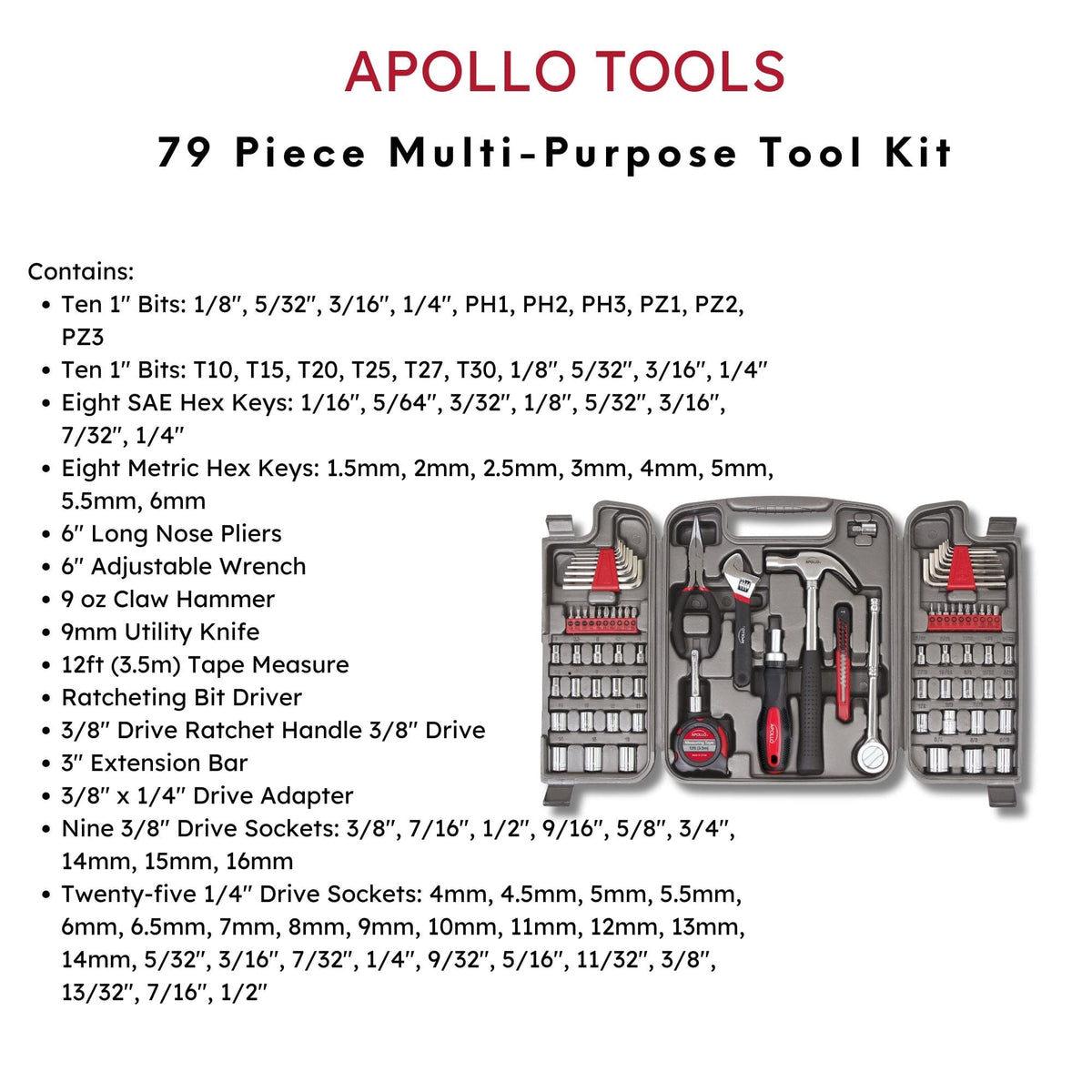 79 Piece Multi-Purpose Tool Kit - DT9411, photo 4 of 13