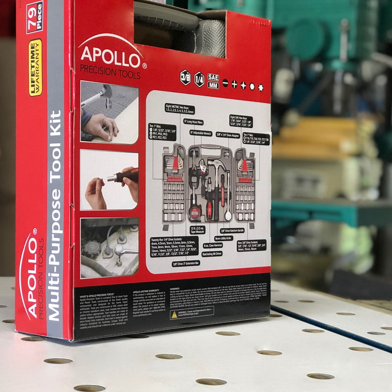 79 Piece Multi-Purpose Tool Kit - DT9411, installed in a room