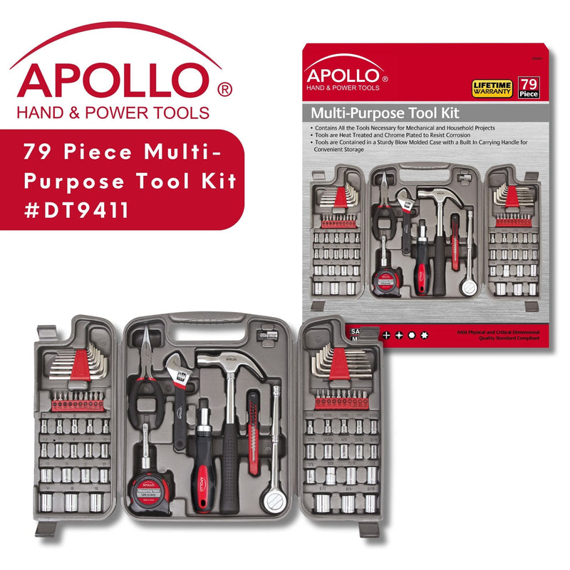 79 Piece Multi-Purpose Tool Kit - DT9411, packed in its shipping crate