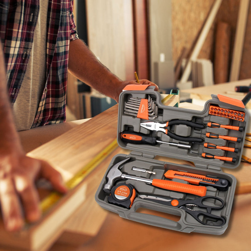 39 Piece General Tool Kit - DT9706OR, installed in a room