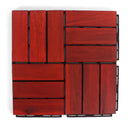 Clay Checkered Wood Deck Tiles