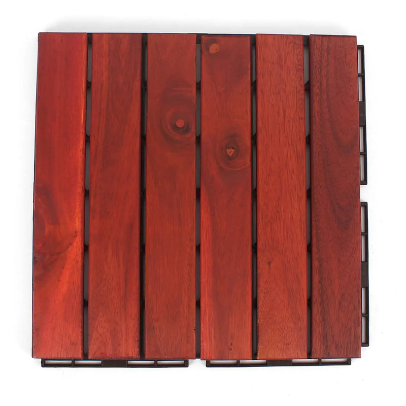 Clay Straight Wood Deck Tiles