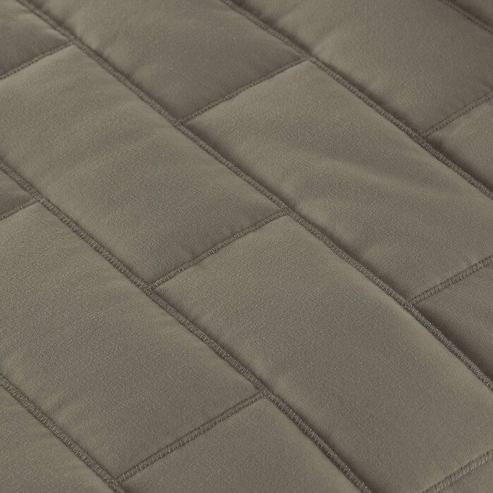 King/Cal King Modern Brick Stitch Microfiber Reversible 3 Piece Comforter Set in Taupe, photo 3 of 4
