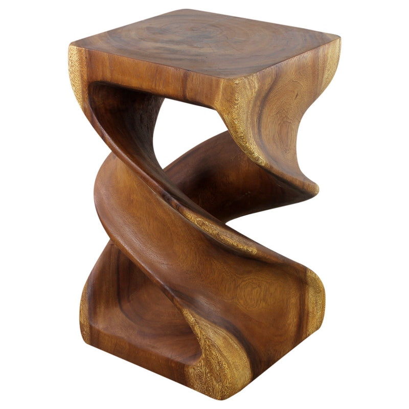 Haussmann® Wood Double Twist Stool Table 14 in SQ x 23 in H Walnut Oil