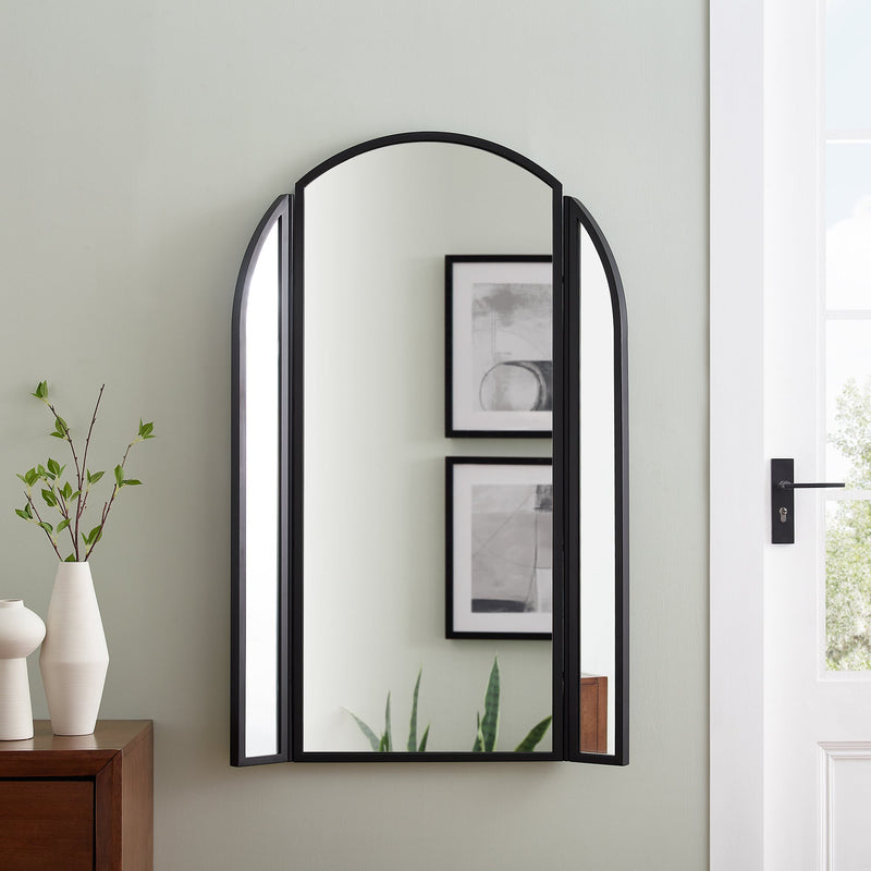 48" Arched Wall Mirror with Hinging Sides