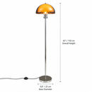 Modern Amber Acrylic Floor Lamp with 3 Color Temperatures