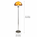 Modern Amber Acrylic Floor Lamp with 3 Color Temperatures by EP Designlab LLC