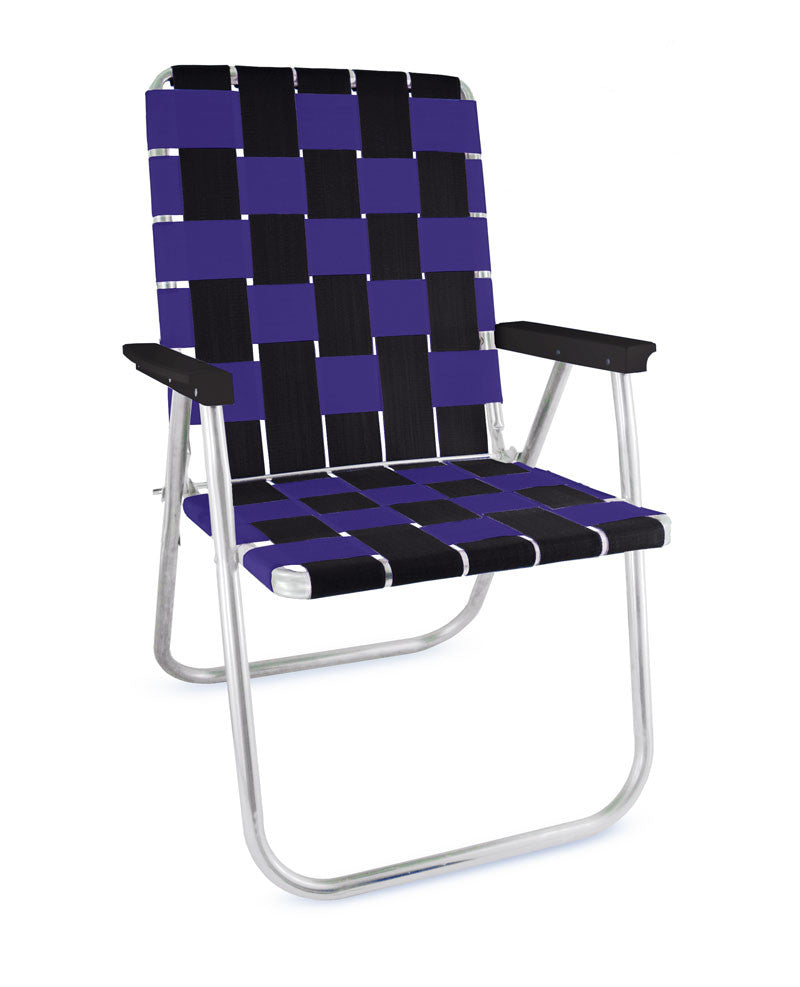 Black & Purple Classic Lawn Chair