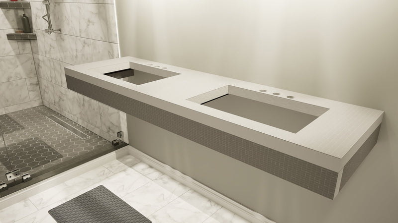 The Original Free Floating Bathroom Vanity Kit® with Original Vanity Bracket®