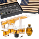 AR15 Whiskey Gun Decanter Flag Set - 1000ml Rifle & Pistol Set