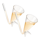 Champagne Shooter - Chug Flutes Guzzler Glasses Unique Gifts for Bachelorette Party Favors & White Elephant Gifts, Drinking Games, Self Standing - Prosecco & More Bong Style, Reusable Acrylic 2pk