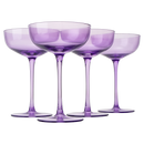 Colored Coupe Glass 7OZ Set Of 4 Colorful Champagne Cocktail Glasses Fancy Manhattan by The Wine Savant