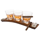 Cigar Glass Coaster With 3 Whiskey Cigar Glasses Slot To Hold Cigar Whiskey Glass Gi by The Wine Savant