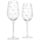 Polka Dot Stemmed Wine Glasses 16 Ounces Set Of 2 10 H By Polka Dot Wine Wedding Gla by The Wine Savant