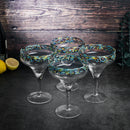 Mexican Margarita Hand Blown Glass - Set of 4 - Large 16oz