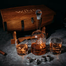 Large Display Whiskey Wine Decanter With Antique Ship Handcrafted Wood Barrel Storage De by The Wine Savant