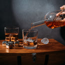 Large Display Whiskey Wine Decanter With Antique Ship Handcrafted Wood Barrel Storage De by The Wine Savant