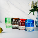 Crystal Italian Multicolor Design Cups -Set of 4