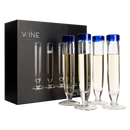 Tall Recycled Champagne Flutes - Set of 4