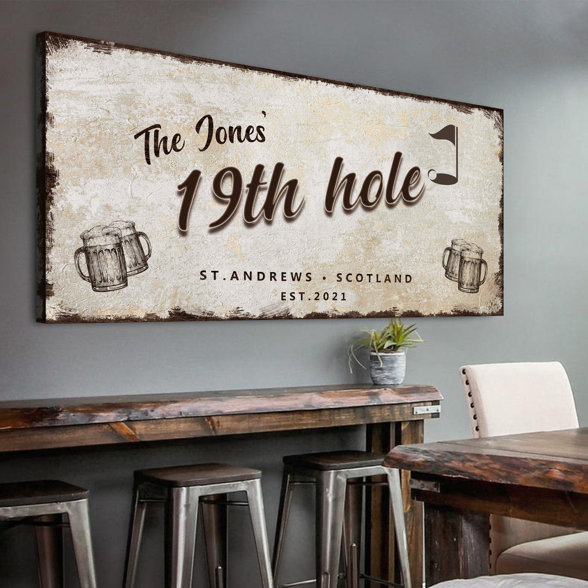 19th Hole Golf Personalized Sign, photo 10 of 10
