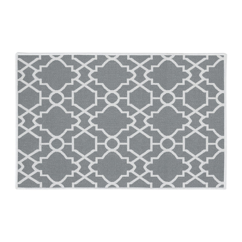 Geometric Graphic Design Multipurpose Floor Mat | 20"x31" | Gray