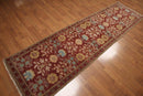 2'6" x 10' Runner Hand knotted Turkish Oushak Vegetable Dyes wool Area rug Rust