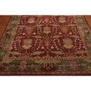 Multi Size Rusty Red, Green Hand Tufted William Morris Arts & Craft 100% Wool Oriental Area Rug