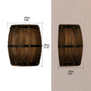 Set of 2 American vintage country wine barrel wall lamps for restaurant, kitchen aisle, bar