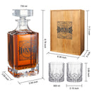 Gift for Dad Whiskey Decanter Gift Set | 730mL Decanter 2 Whiskey Glass