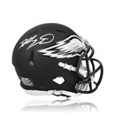 Dallas Goedert Philadelphia Eagles Autographed Alternate Black Speed Helmet by Dynasty Sports & Framing