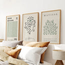 Yayoi Kusama & Matisse Cutouts. Green Sage Wall Art Set by Wall Art Set