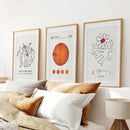 Abstract Picasso Wall Art Set of 3 Poster by Wall Art Set