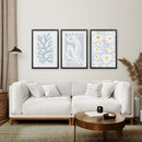 Danish Henri Matisse Inspired Set of 3 Prints. Pastel Tones by Wall Art Set