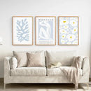 Danish Henri Matisse Inspired Set of 3 Prints. Pastel Tones by Wall Art Set