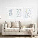 Danish Henri Matisse Inspired Set of 3 Prints. Pastel Tones by Wall Art Set
