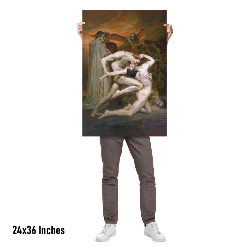 "Dante and Virgil in Hell" by William-Adolphe Bouguereau Matte Poster