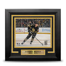 Danton Heinen in Action Boston Bruins 8" x 10" Framed Hockey Photo by Dynasty Sports & Framing