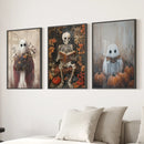 Halloween Skeleton Wall Art Decorations Posters by Wall Art Set