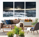 Dark Clouds Stormy Sea Wall Art Canvas Print – Framed Large by MyGreatCanvas | Canvas Wall Art Prints | Photo Prints & Wall Decor